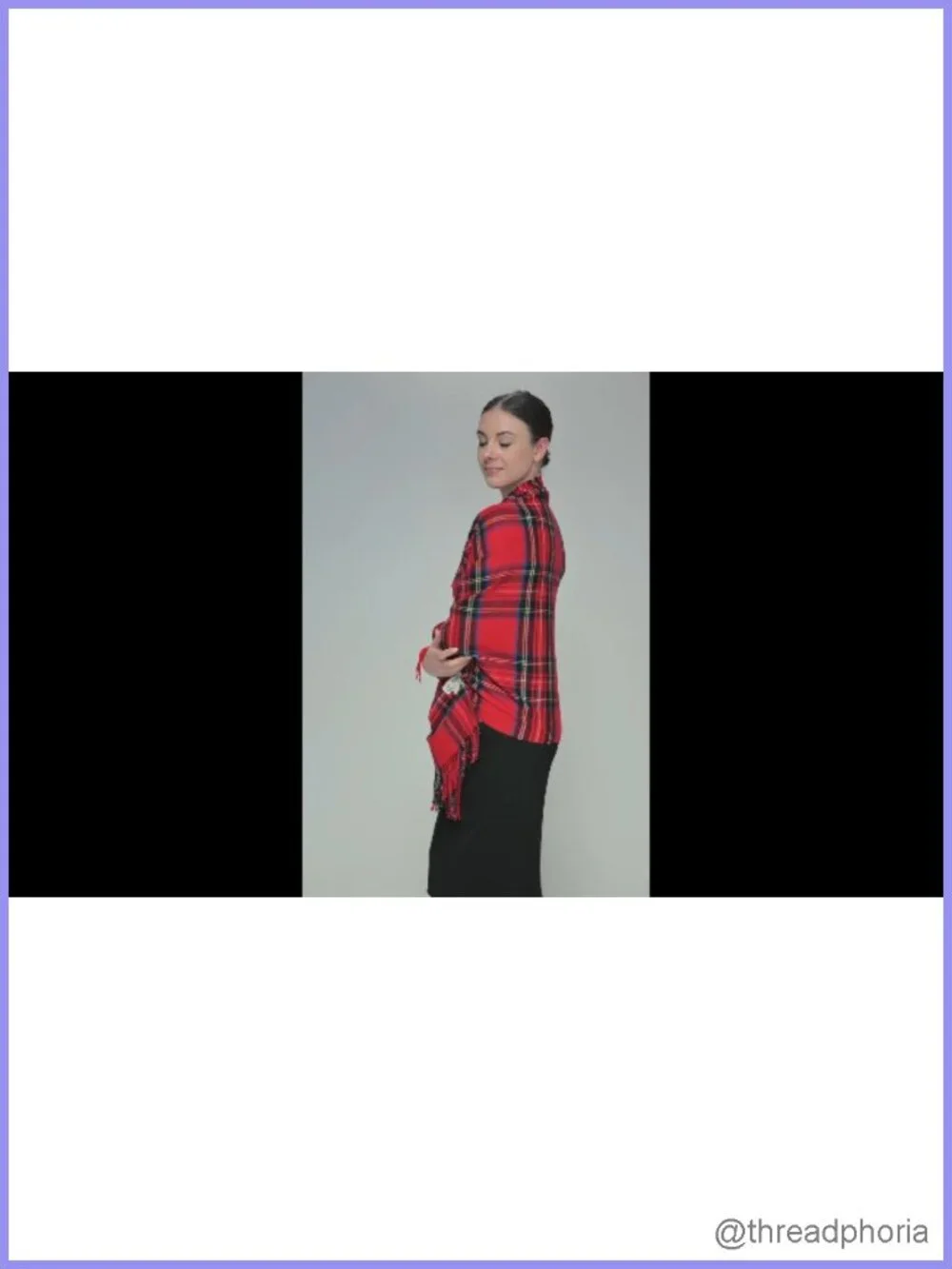 Oversized Scottish Tartan Shawl Wrap – Soft Cashmere Feel Winter Scarf 80 x 30